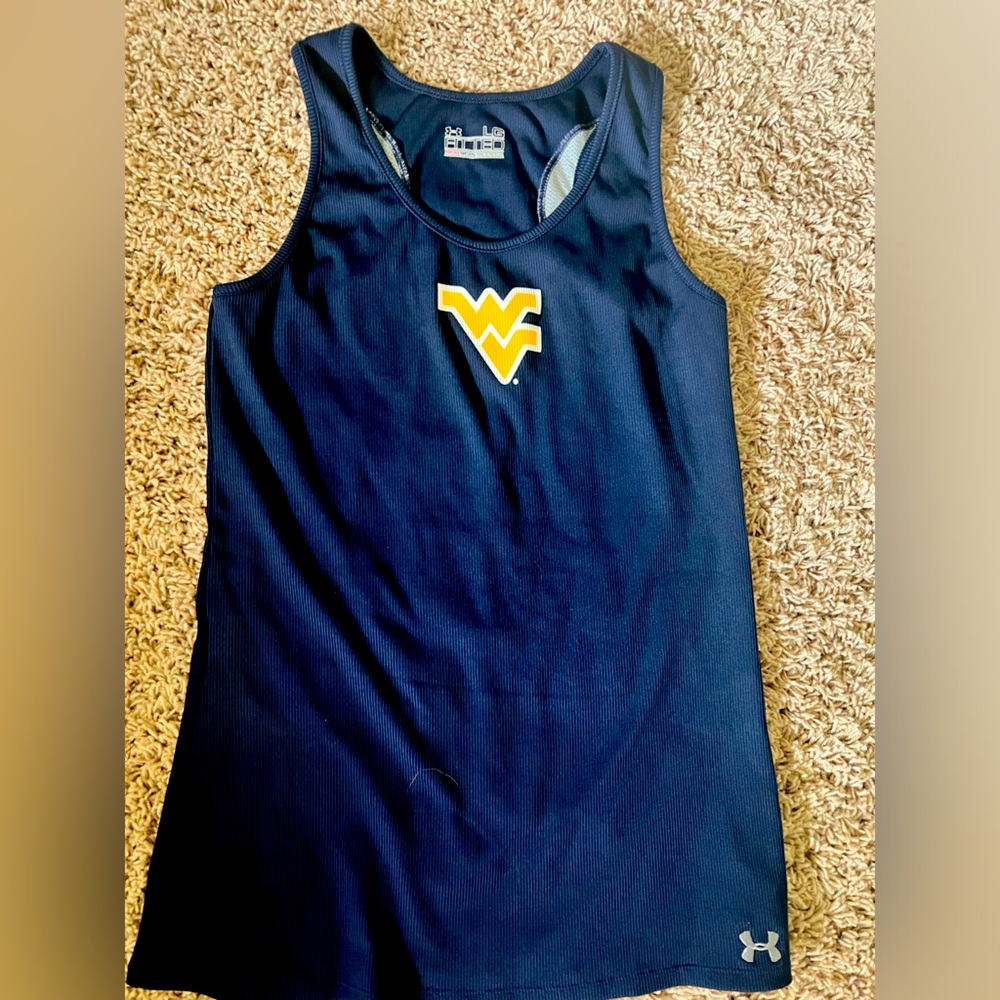 WVU Under Armour Heatgear Running Tank Size L